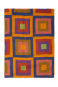 echarpe-jaune-unisexe-legere-avec-motif-de-carre-concentrique