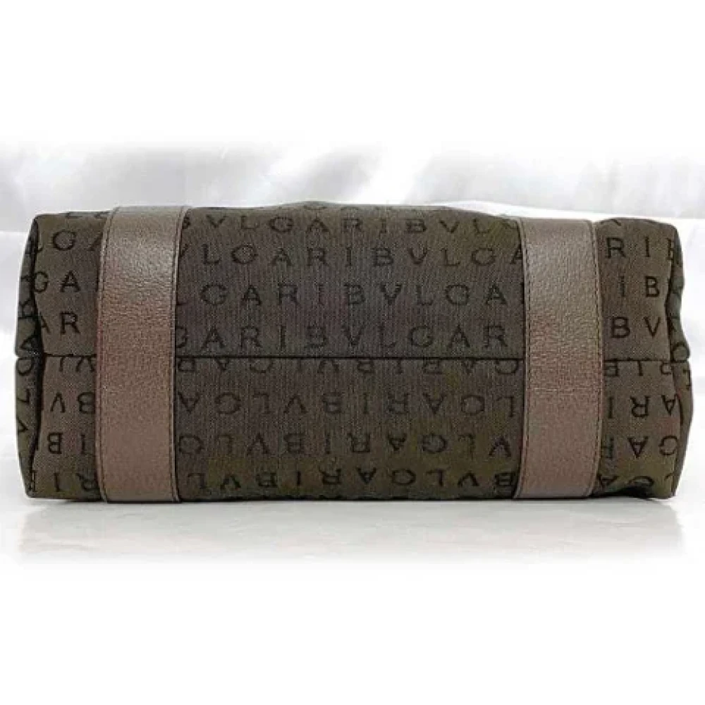 Bvlgari Vintage Pre-owned Canvas shoulder-bags Brown Dames
