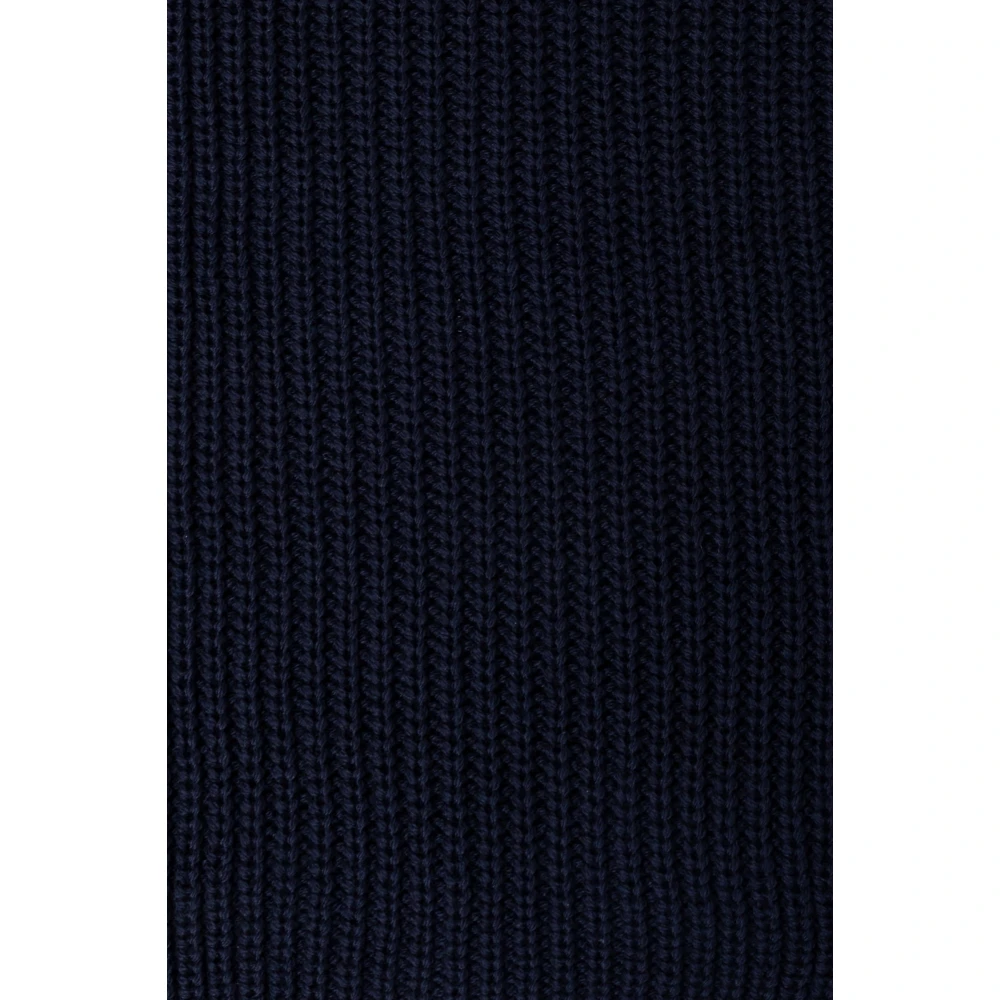 Emporio Armani Wollen sjaal met logembleem Blue Unisex