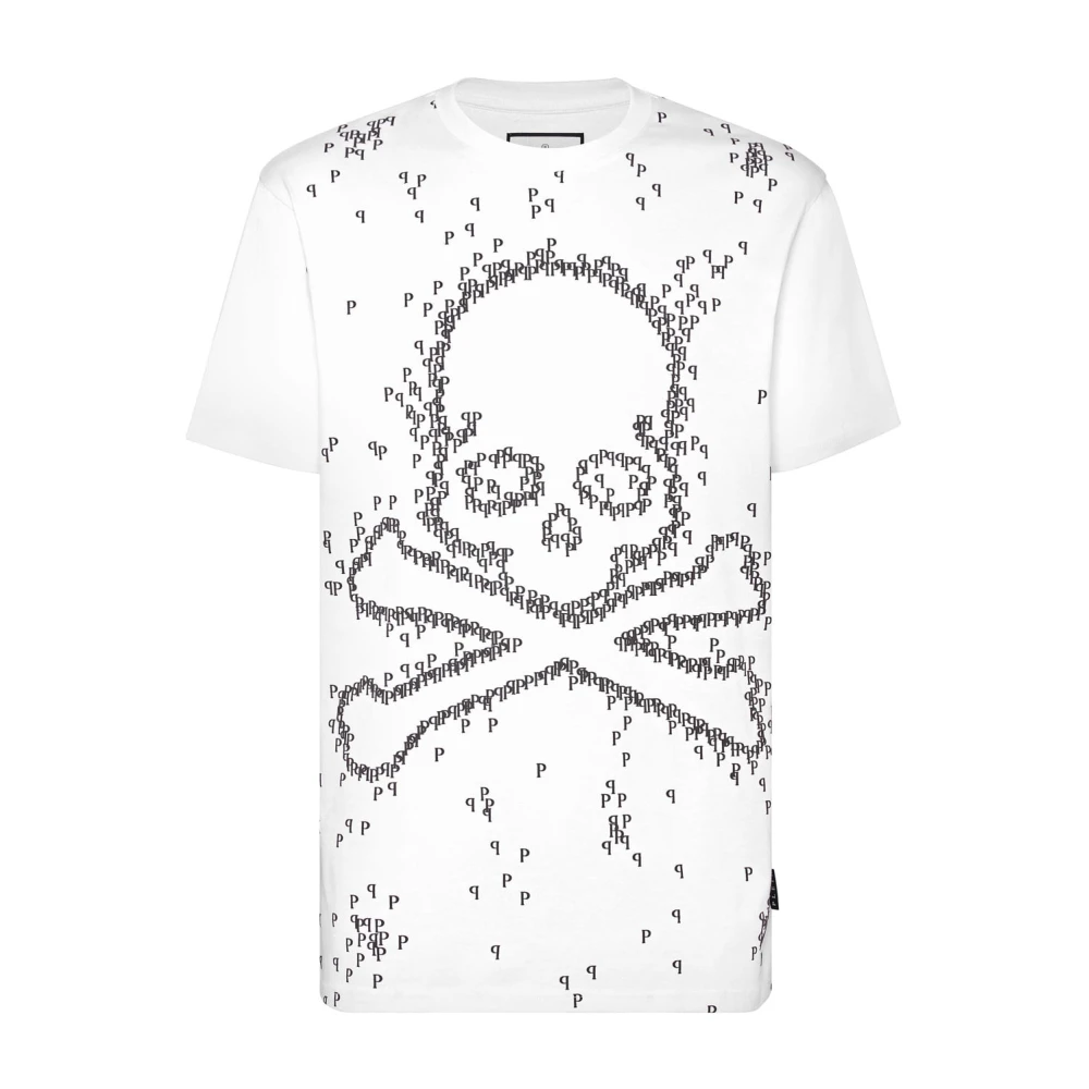 Philipp Plein Casual Katoenen T-Shirt in Zwart White Heren