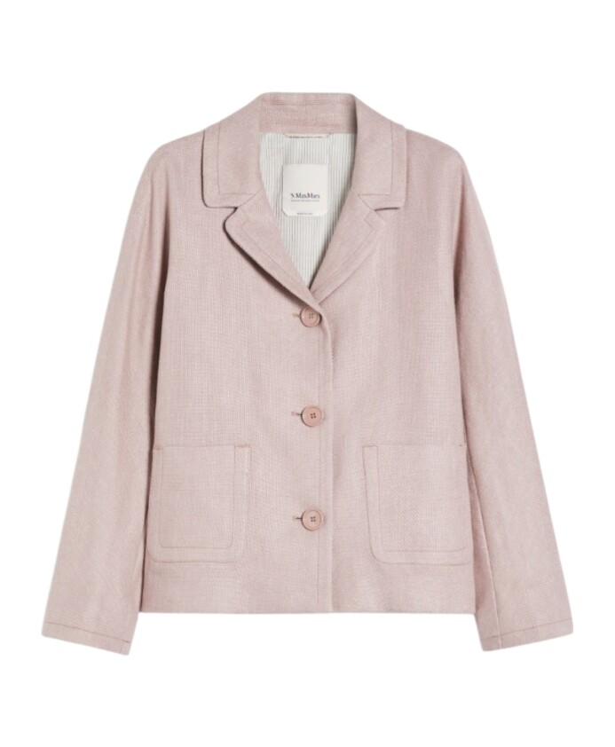 veste-a-simple-boutonnage-en-lin-melange-lilas