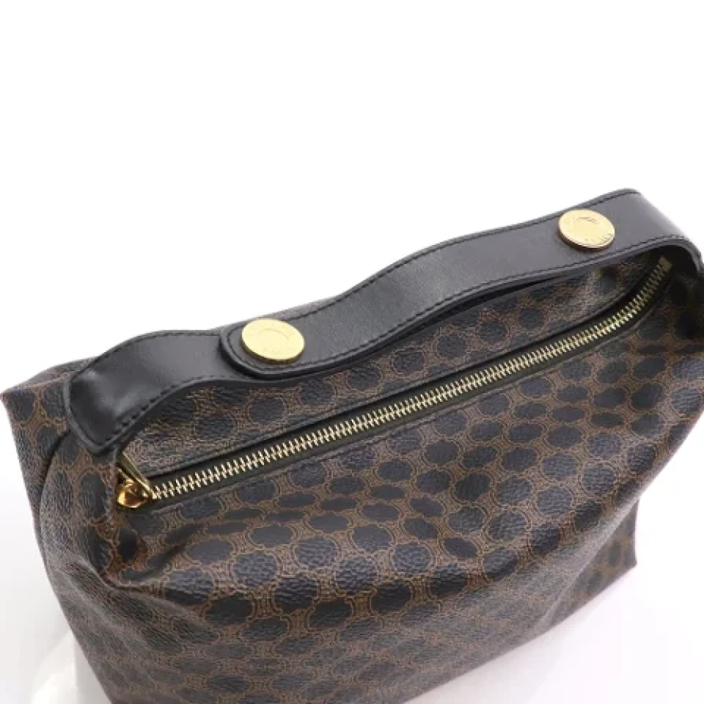 Celine Vintage Pre-owned Coated canvas handbags Black Dames