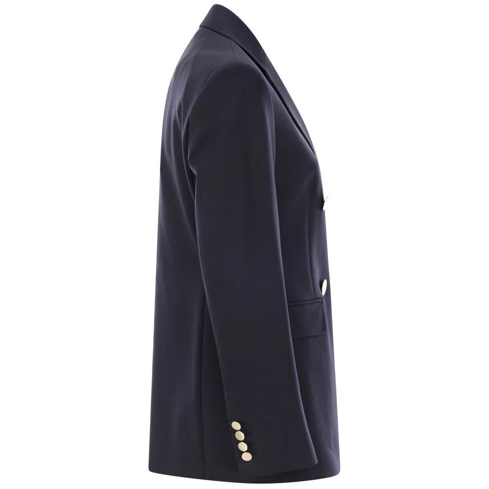 Max Mara Studio Dubbelrijige blazer in Blauw Blue Dames