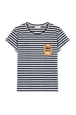 Randig t-shirt med patch