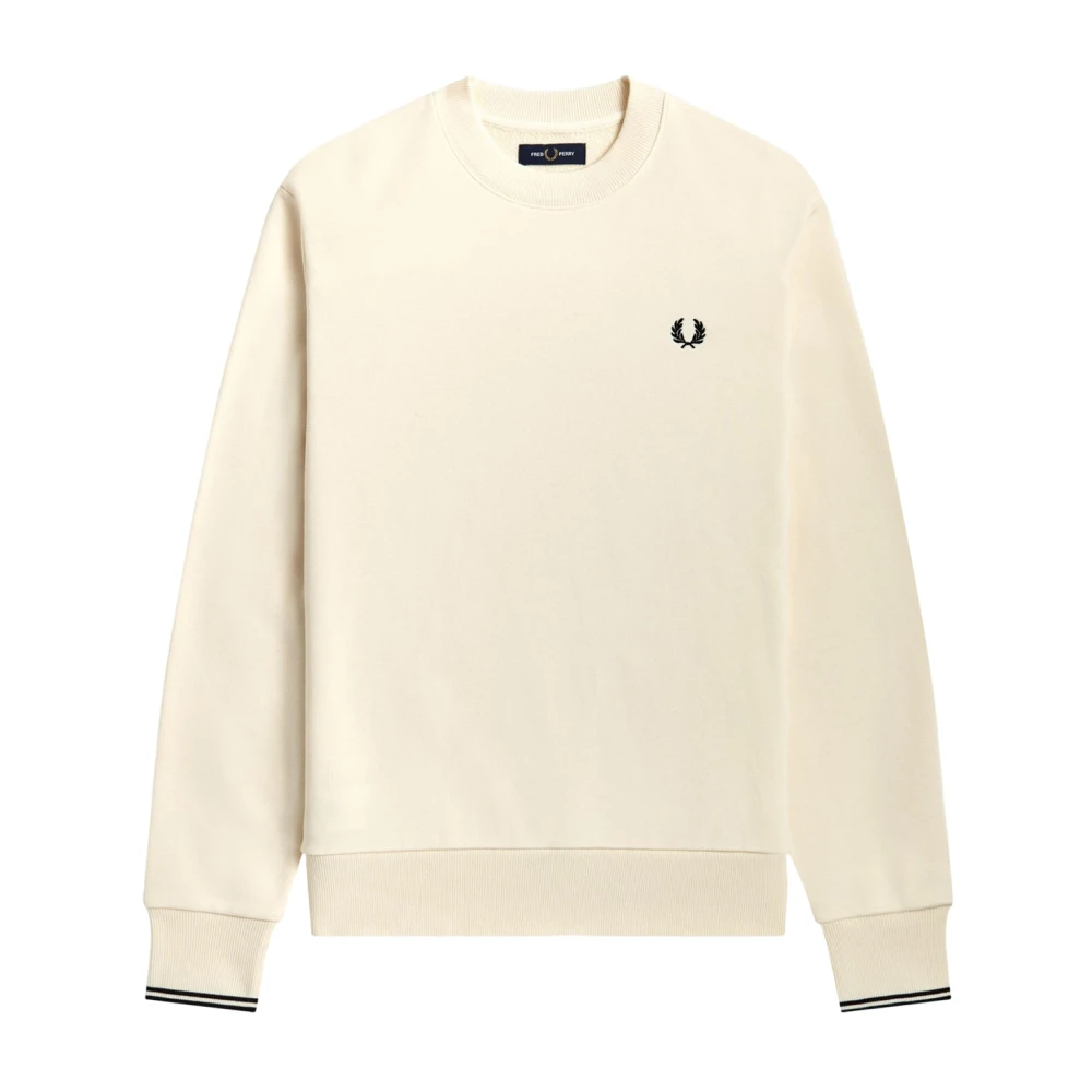Fred Perry Men's Beige Sweatshirts, Xl, Ecru Jumper With Logo