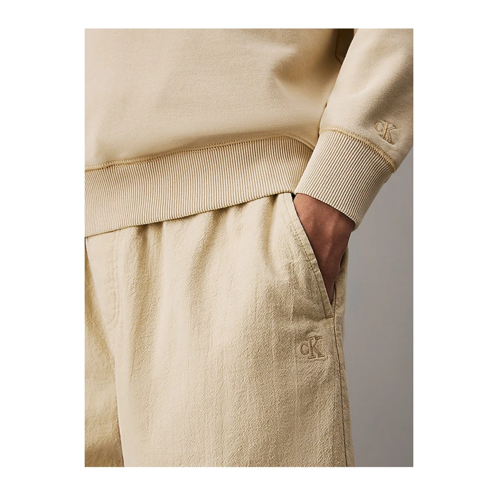 Calvin Klein Biologische katoenen shorts Les Beiges Beige Heren