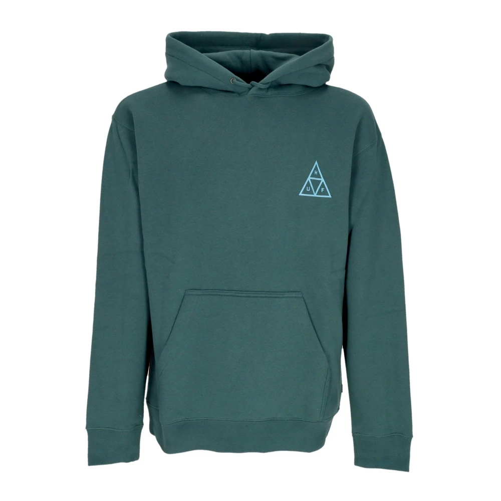 Huf Men's Green Hoodies, L, Triple Triangle Hoodie Pine Long Sleeve