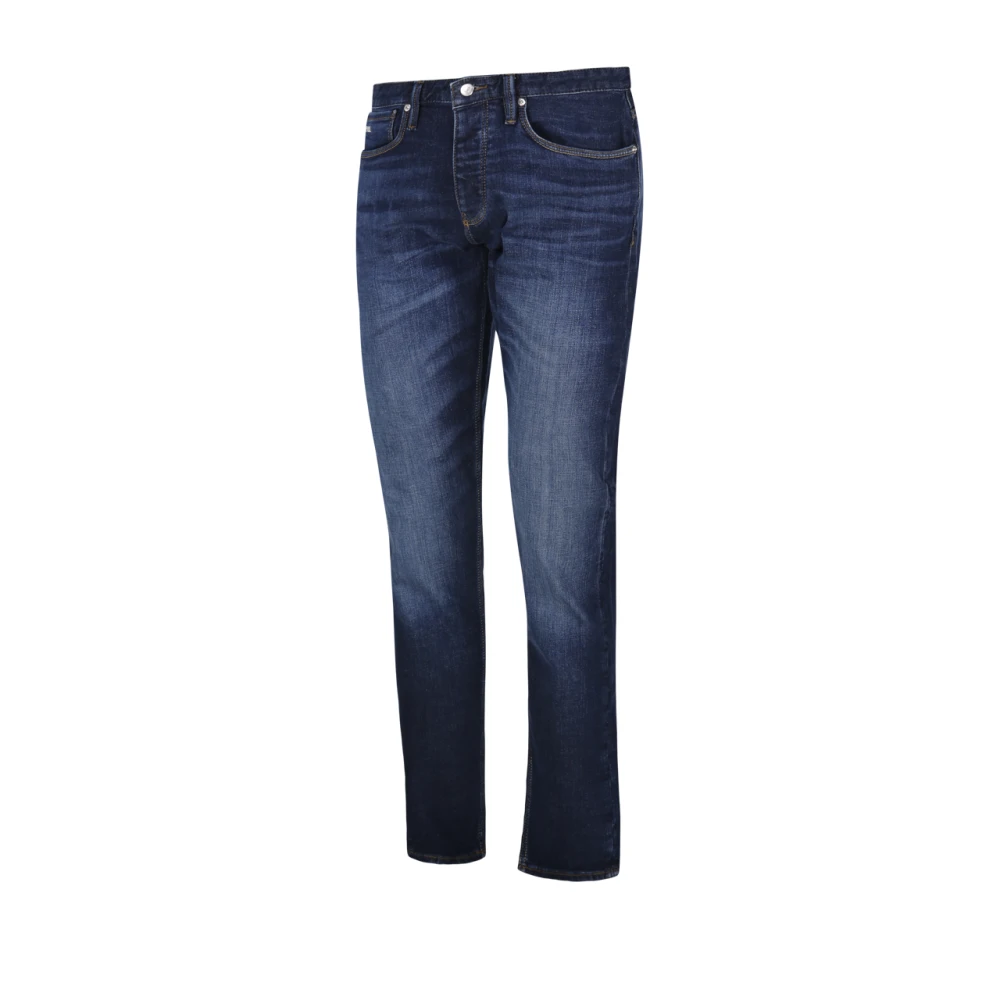 Emporio Armani Denim Blauwe Zakbroek Blue Heren