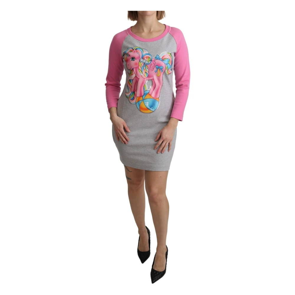 Moschino Women's Multicolor Crew Neck 3/4 Sleeve Jumper Dress - Short Dresses - S - Dresses