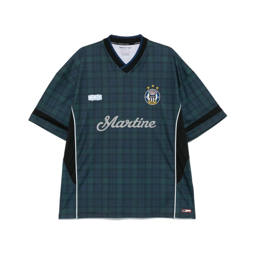 Martine Rose Donkergroene Logo Print Crew Neck T-shirt Green Heren