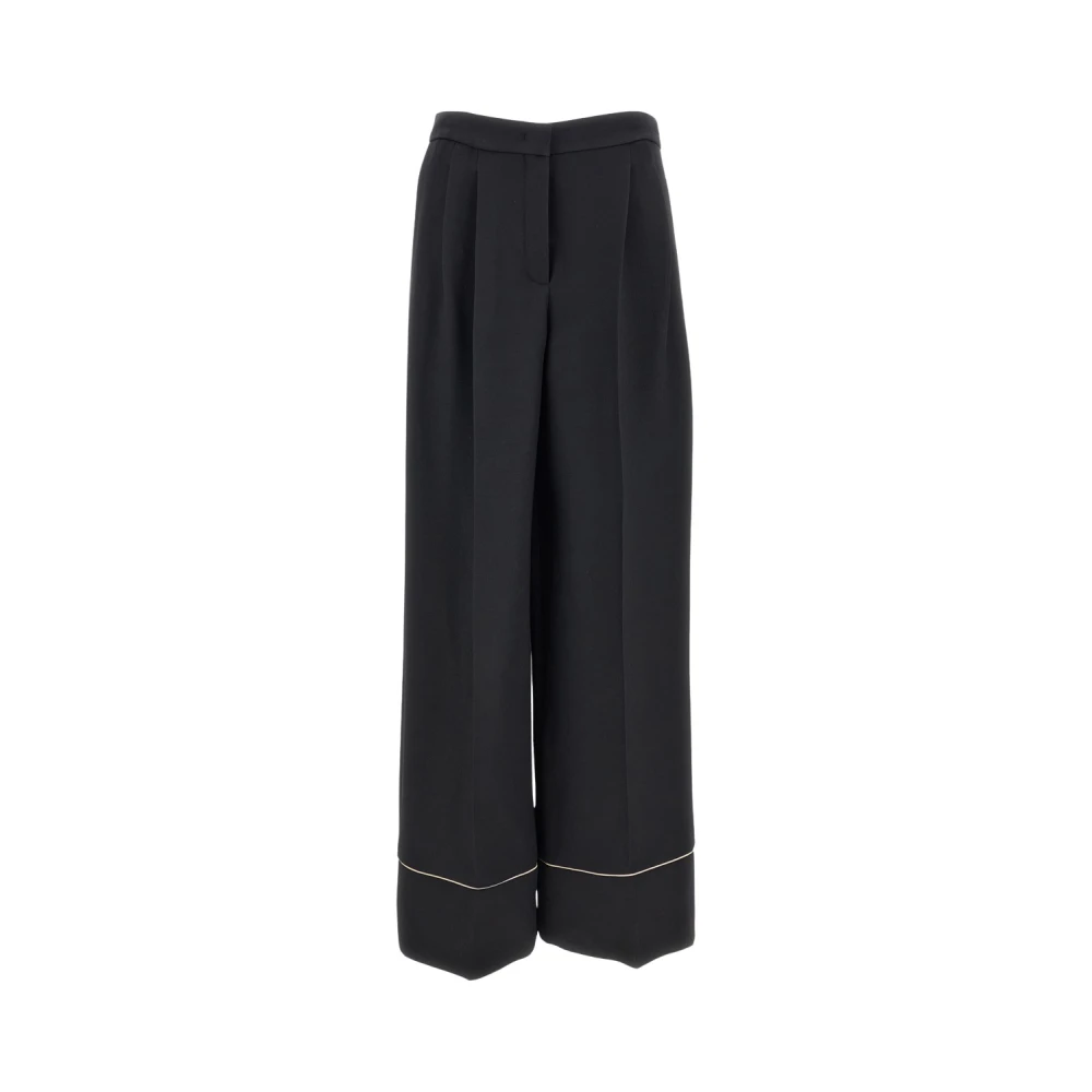 Fendi Women's Black Wide Trousers, Xs, Wide Trousers