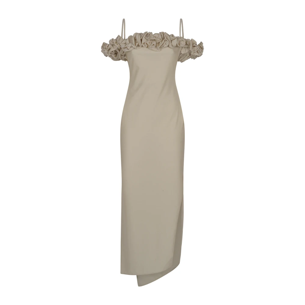 Coperni Ruffle Jurk Collectie Beige Dames