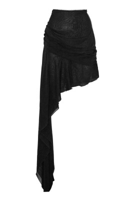 black-silk-asymmetrical-skirt-with-flounce