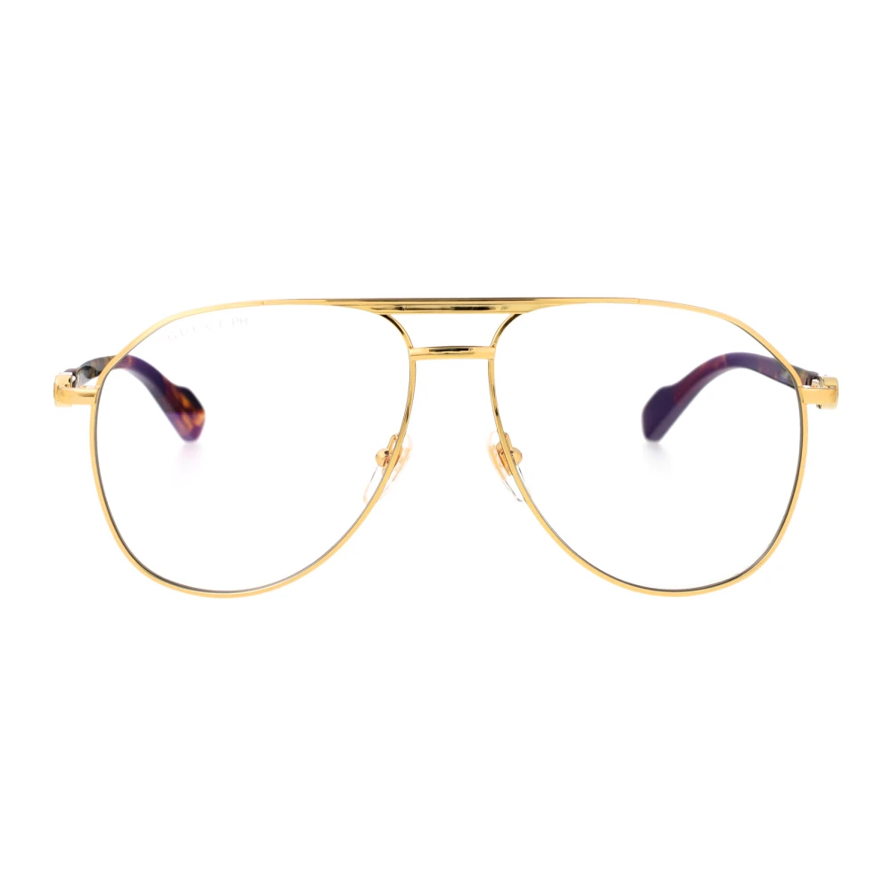 Gucci Goud Transparante Zonnebril Gg1220S Yellow Dames