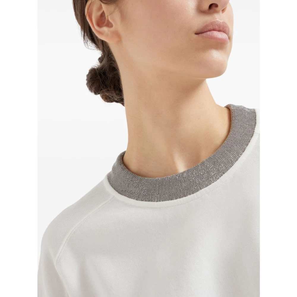 BRUNELLO CUCINELLI Beige Sweaters voor Mannen White Dames