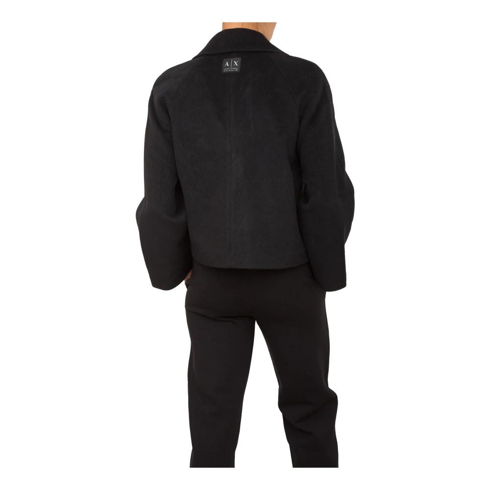 Armani Exchange Zwarte Blouson Jas Black Dames