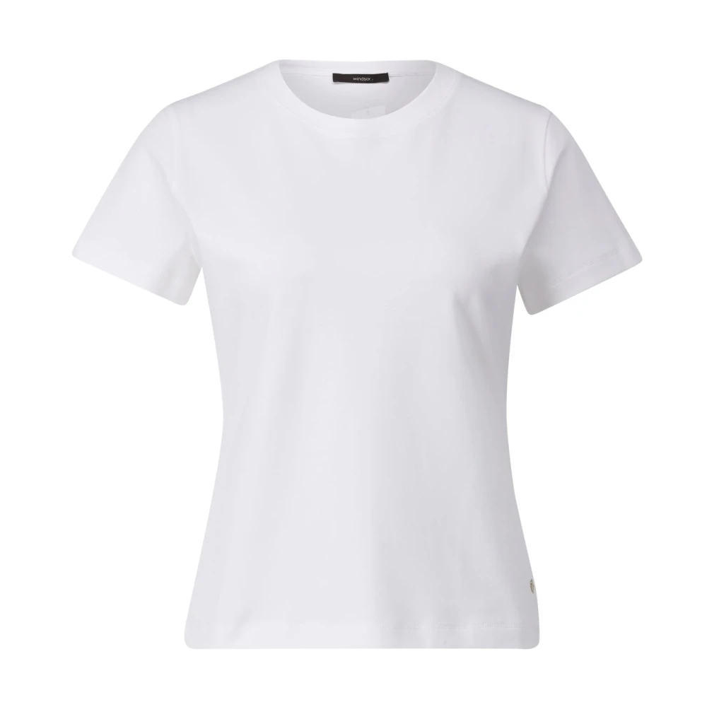 Windsor Katoenen T-shirt Comfort Stijl White Dames