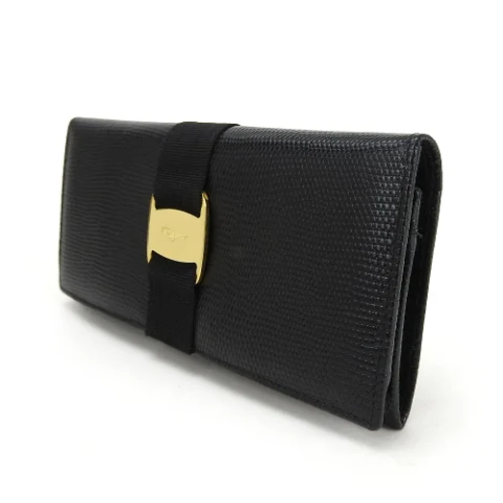 Salvatore Ferragamo Pre-owned Leather wallets Black Dames