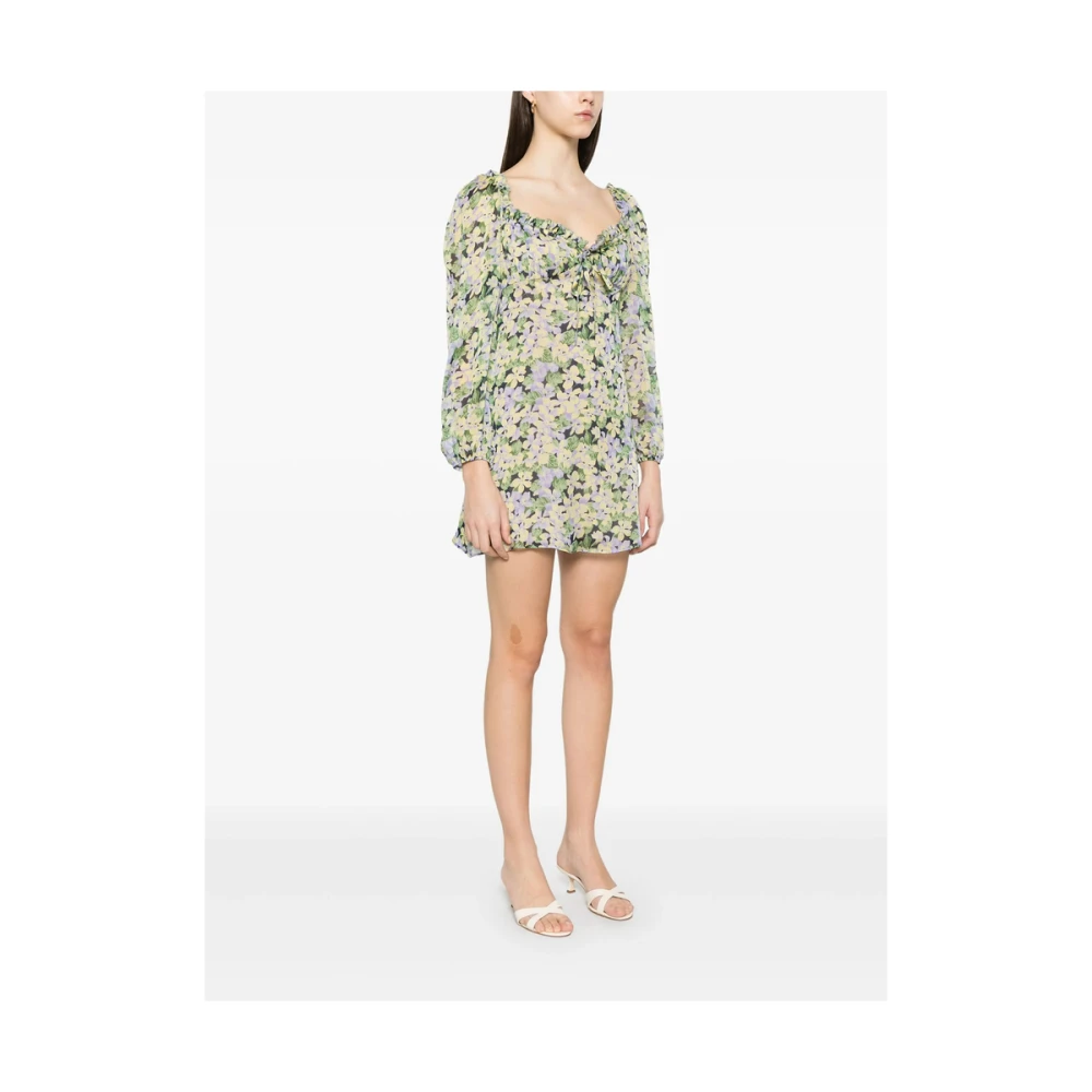 Raquel Diniz Bloemenprint Jurk met Gerimpelde Halslijn Multicolor Dames