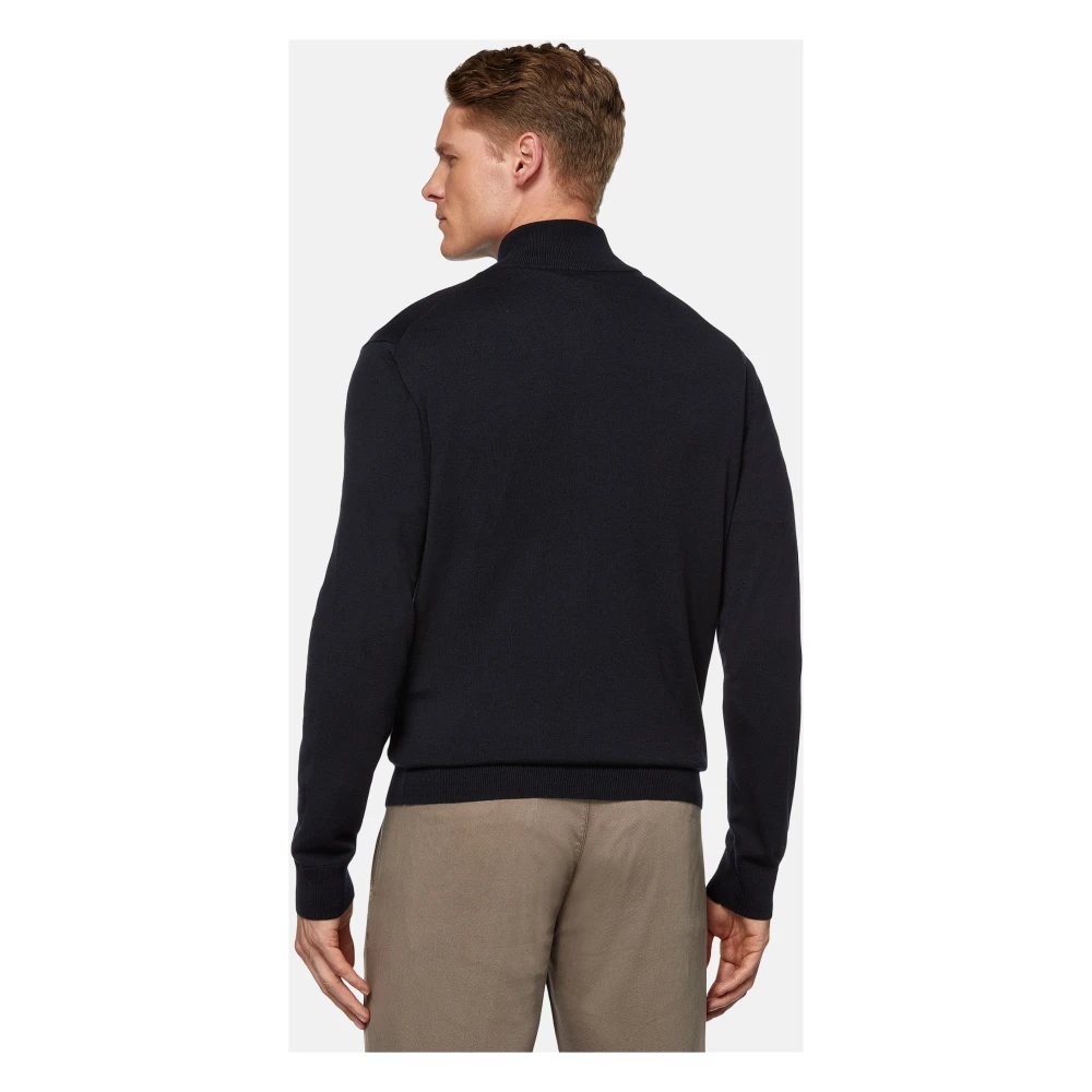 Boggi Milano Full-Zip Jumper Blue Heren