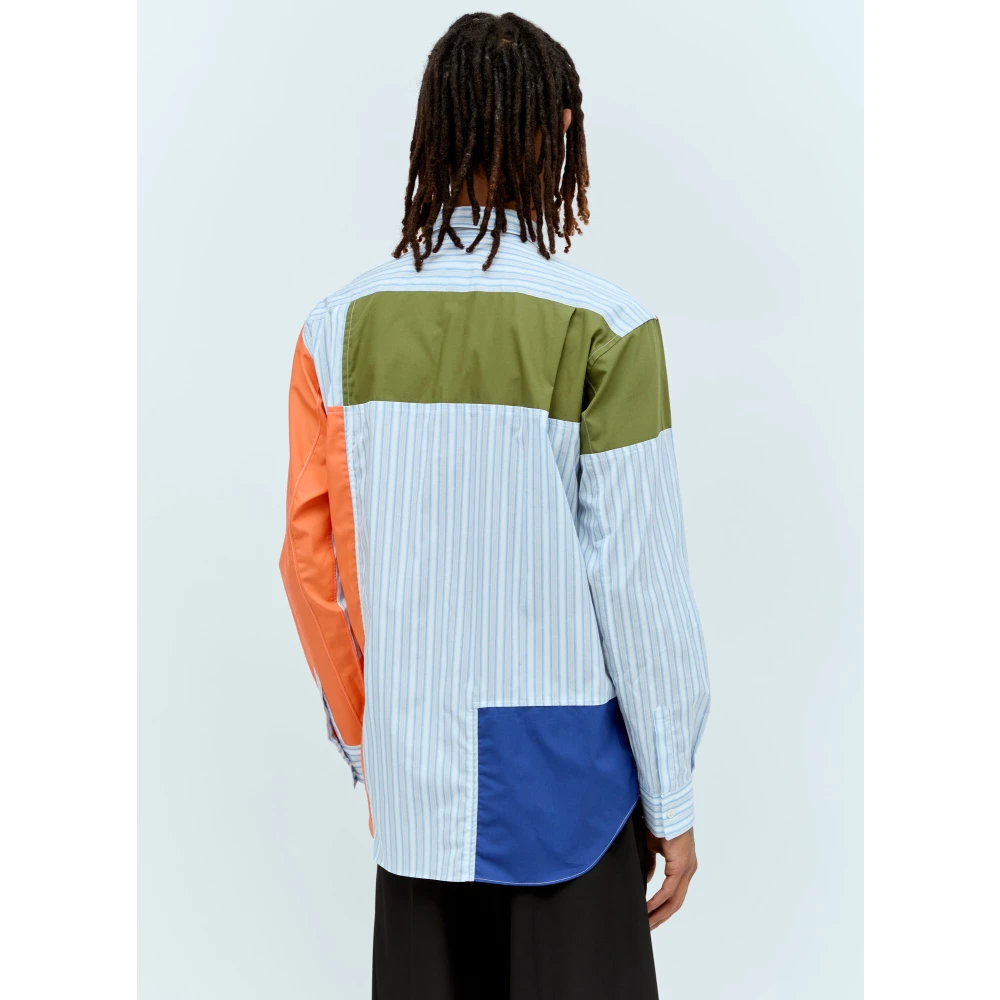 Comme des Garçons Patchwork Katoenen Poplin Overhemd Multicolor Heren