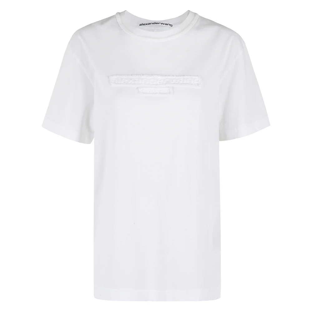Alexander wang Logo Print T-shirt voor Mannen White Dames