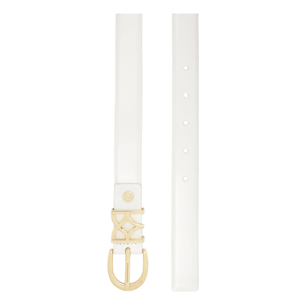 Kazar Witte riem met monogramgesp White Dames