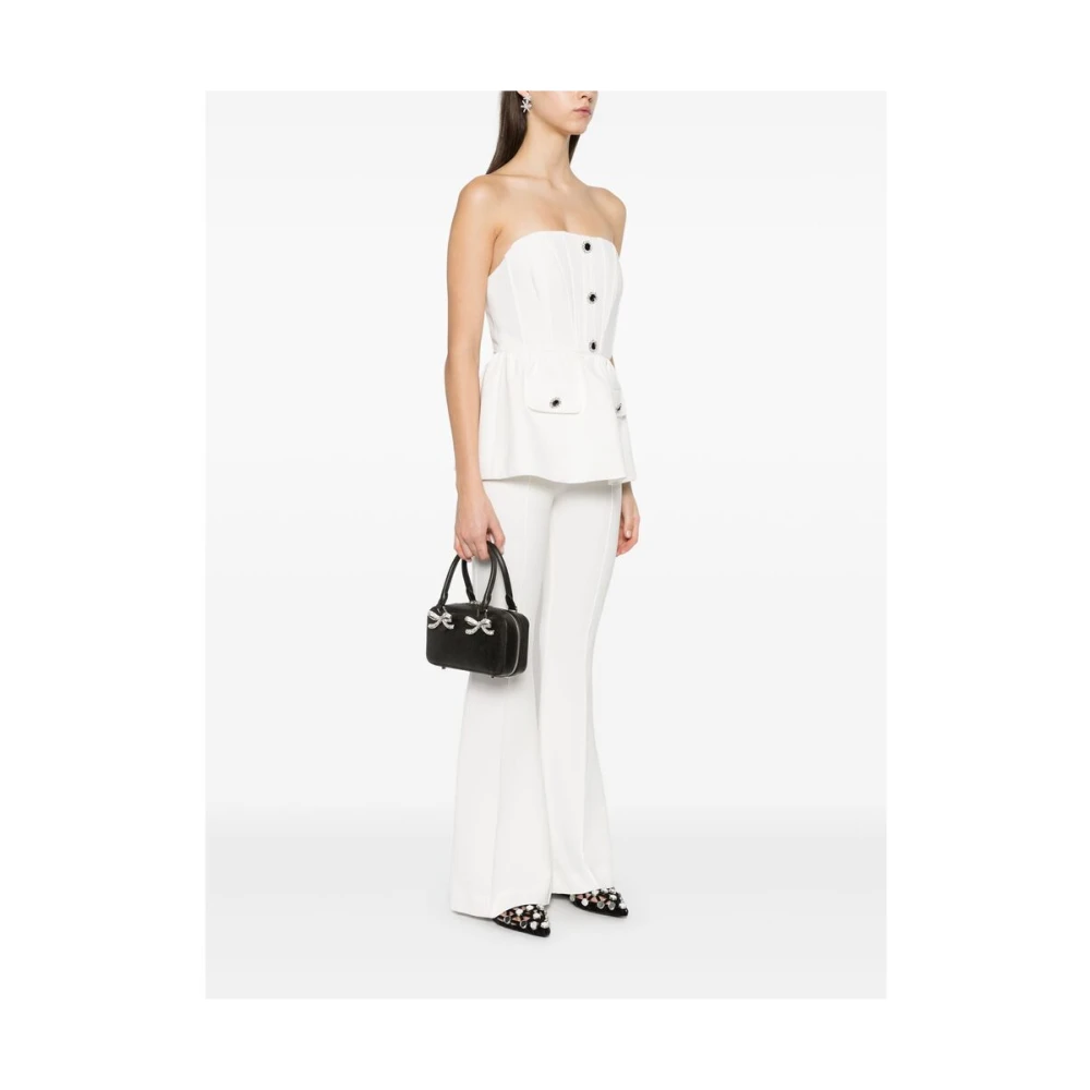 Self Portrait Zwarte Tote Tas met Ritssluiting Black Dames
