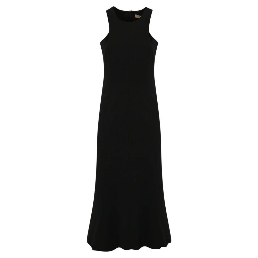 Twinset Zwarte Milano Jurk Amerikaanse Halslijn Black Dames