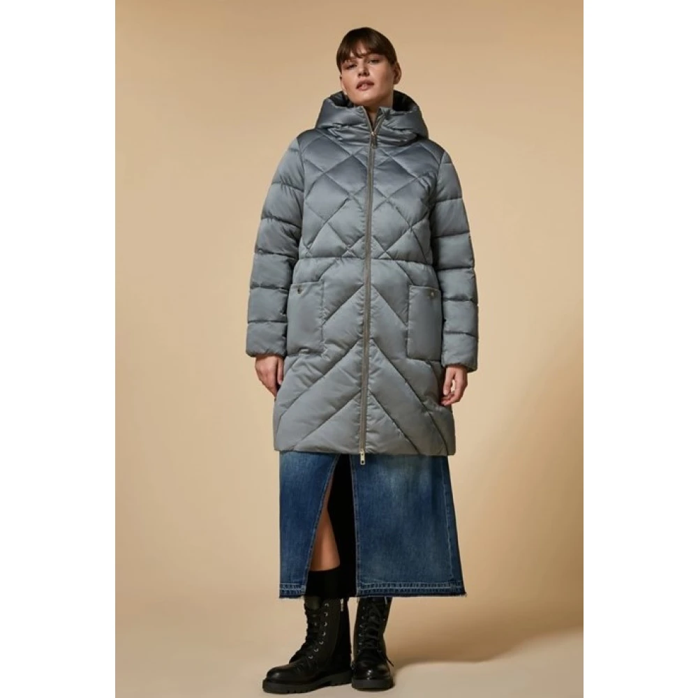 Marina Rinaldi Vegan Donsjas met Capuchon Gray Dames