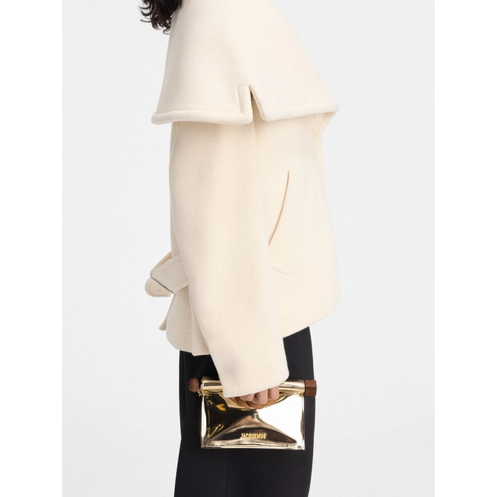 Jacquemus Ronde Vierkante Clutch Tas Yellow Dames