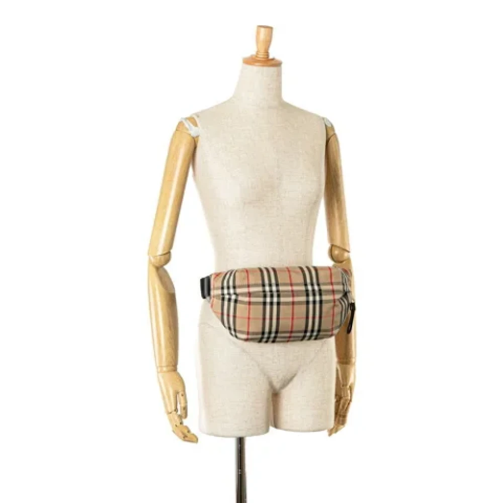 Burberry Vintage Pre-owned Canvas crossbody-bags Beige Dames