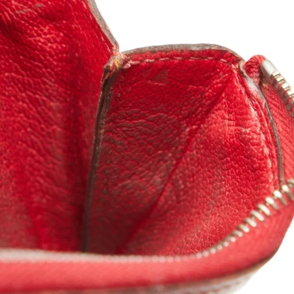 Hermès Vintage Pre-owned Leather wallets Red Dames