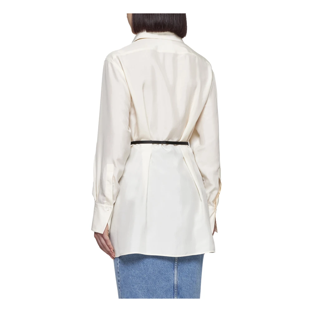 Givenchy Voyou Blouse met Riem Beige Dames