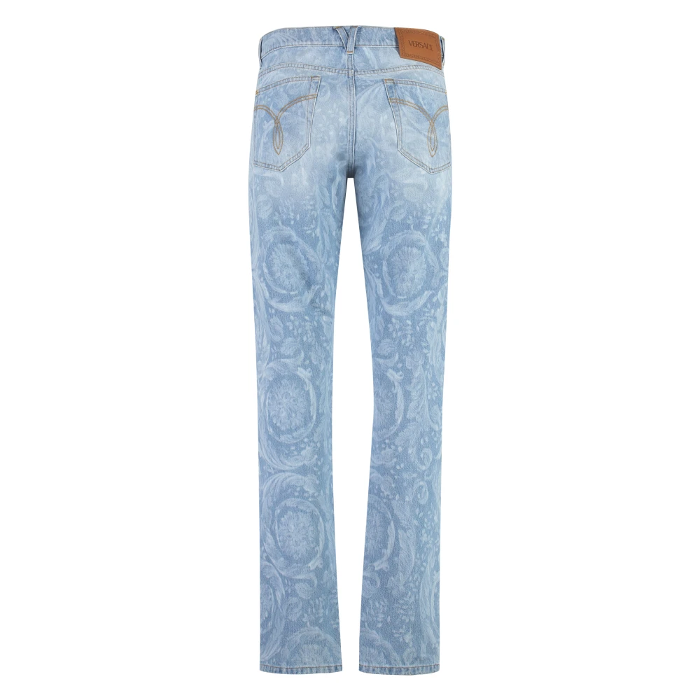 Versace Barok Silhouet Jeans Blue Heren