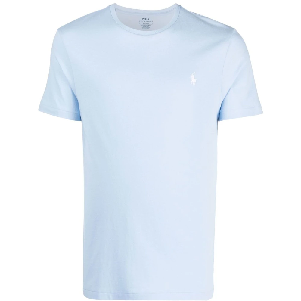 Polo Ralph Lauren Geborduurde Slim Fit Katoenen T-shirt Blue Heren