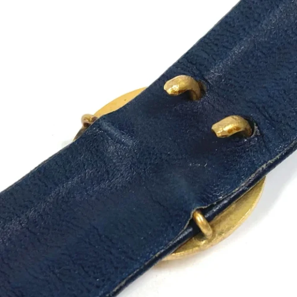 Chanel Vintage Pre-owned Leather belts Blue Dames