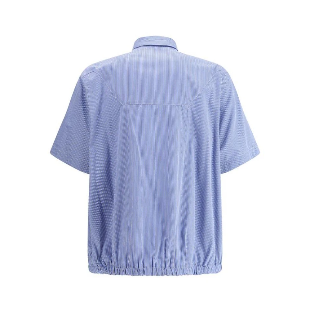 Sacai Gestreept korte mouw overhemd Blue Heren