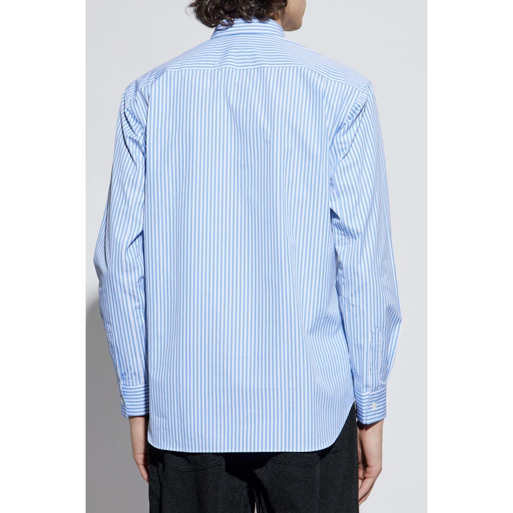 Comme des Garçons Shirt met decoratieve plooien Blue Heren