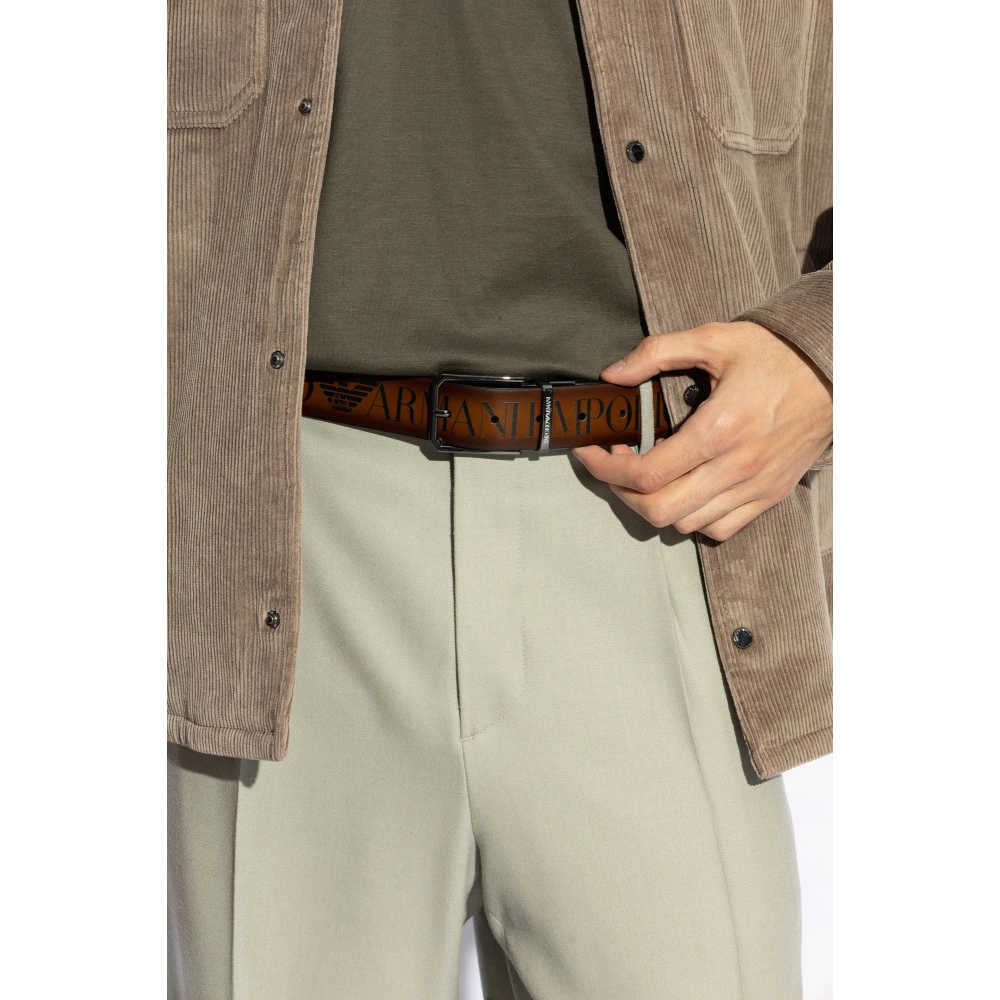 Emporio Armani Omkeerbare riem Brown Heren