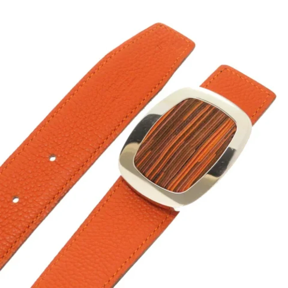 Hermès Vintage Pre-owned Leather belts Orange Dames