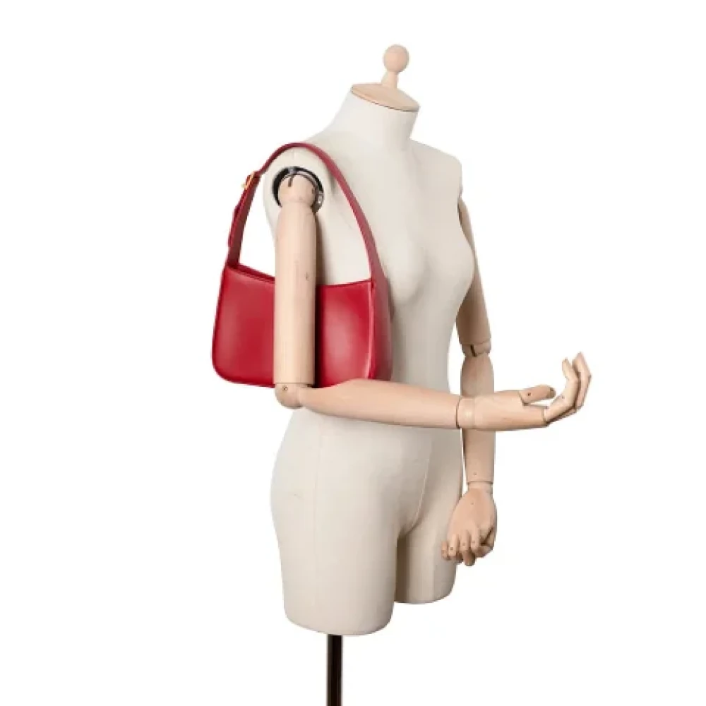 Yves Saint Laurent Vintage Pre-owned Leather handbags Red Dames