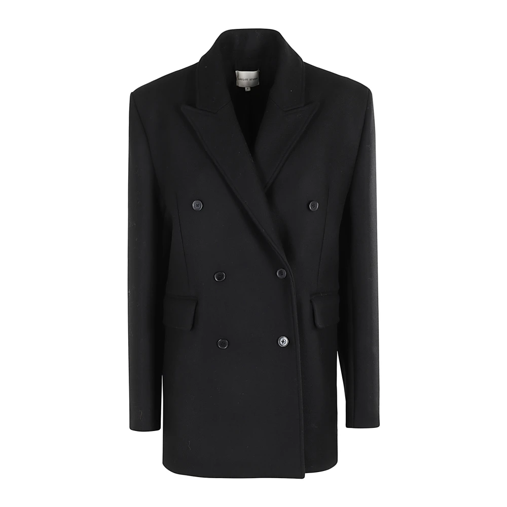Loulou Studio Klassieke Blazer voor een tijdloze uitstraling Black Dames