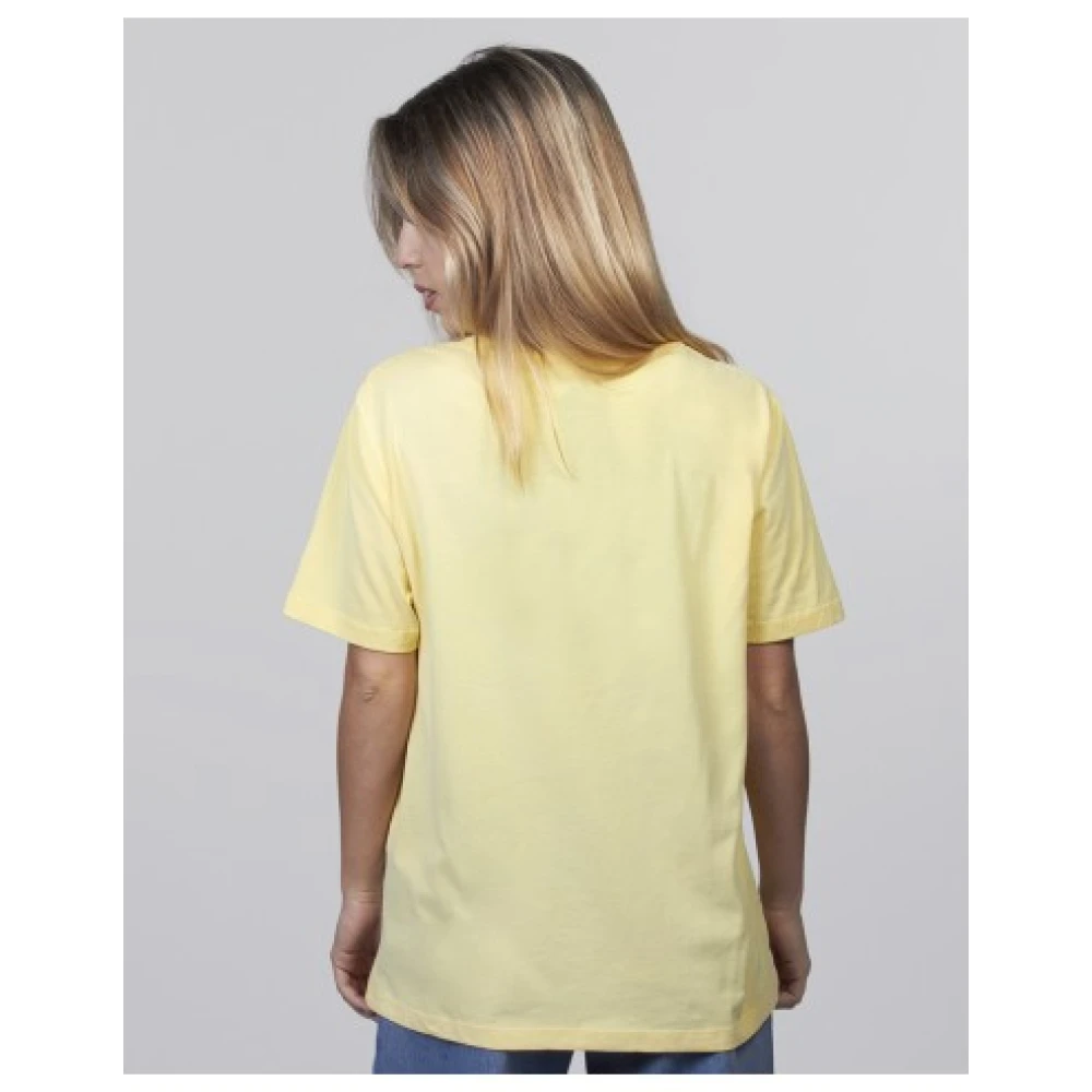 Only Dames T-shirt van katoen Yellow Dames
