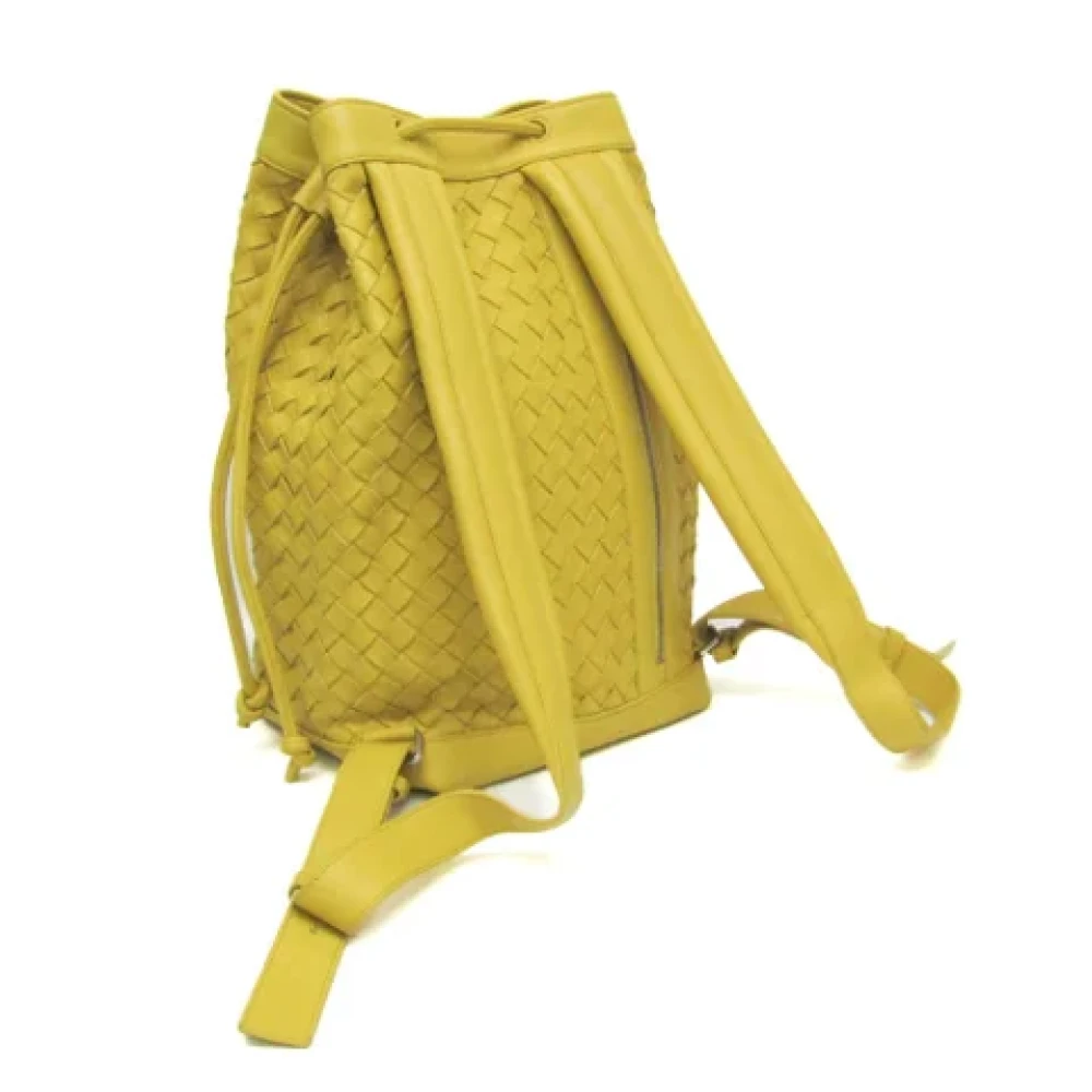 Bottega Veneta Vintage Pre-owned Fabric backpacks Yellow Dames