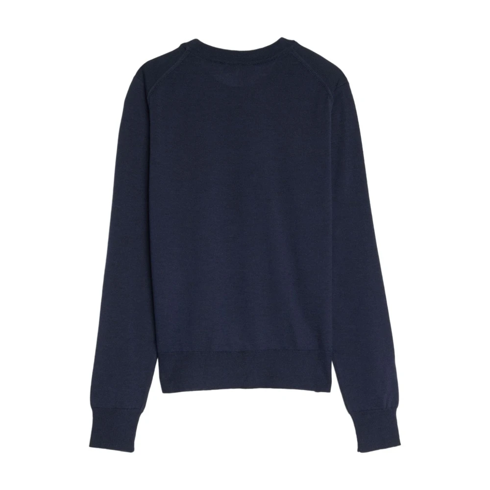 Maison Kitsuné Blauwe Vossenmotief Trui Blue Dames