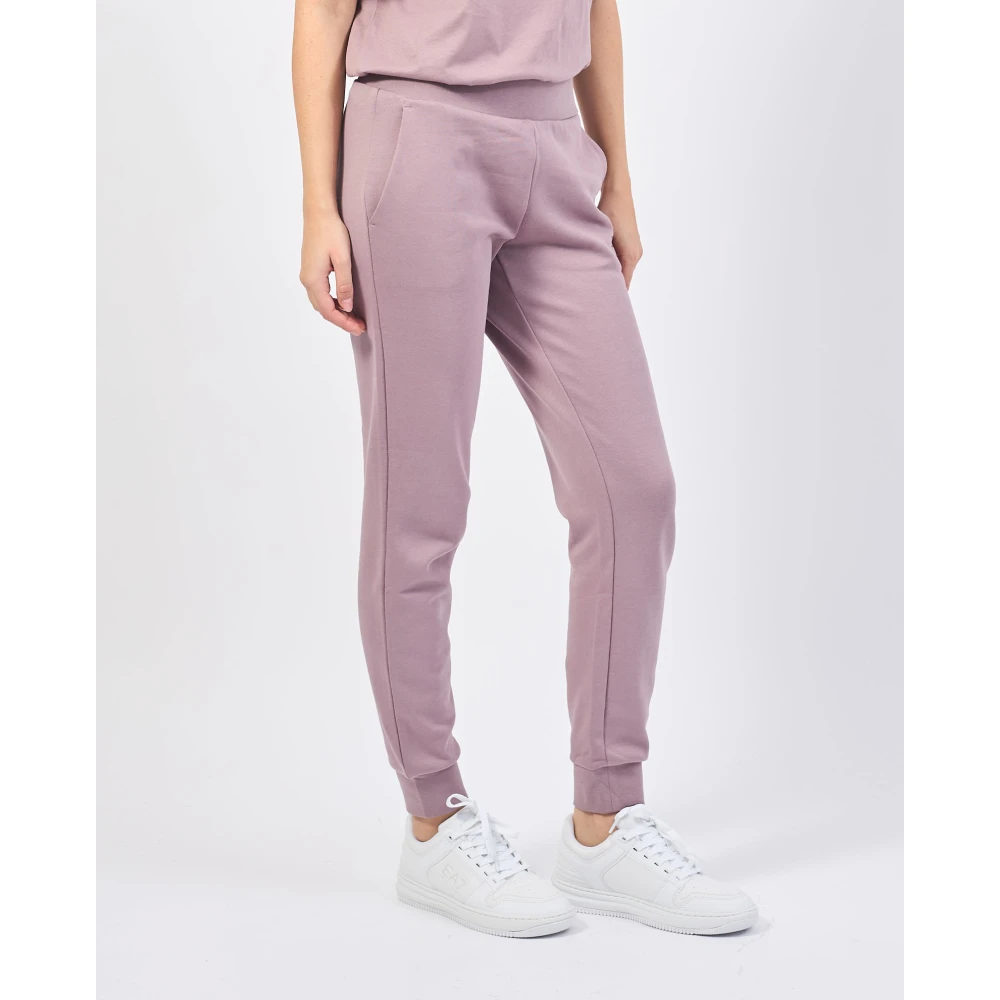 Emporio Armani Roze Sweatpants met elastische taille Pink Dames