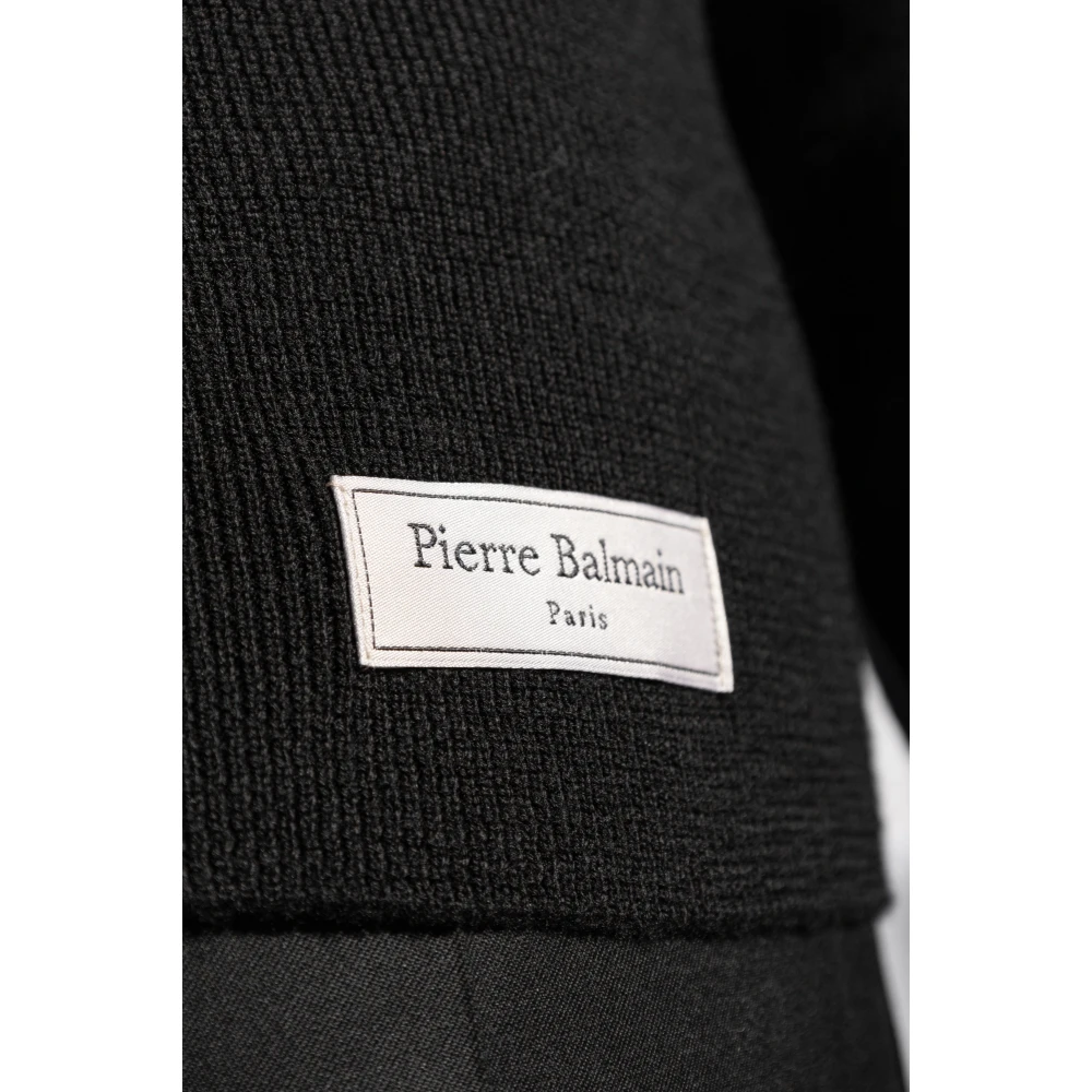 Balmain Wollen coltrui Black Heren