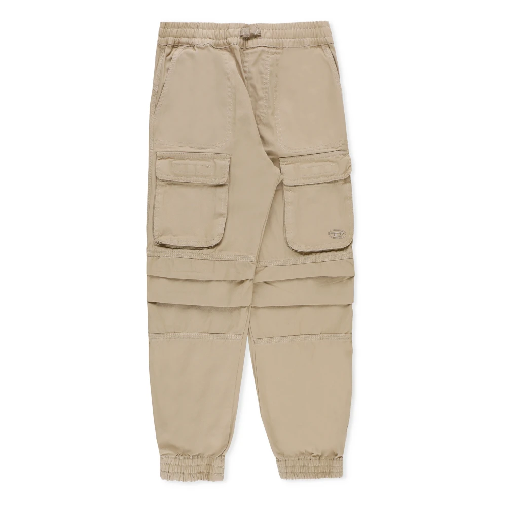 Diesel Pojkar Beige Cargo Byxor Elastisk Midja Beige, Pojke