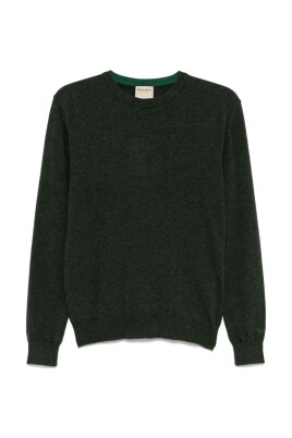 green-knitted-crew-neck-sweater